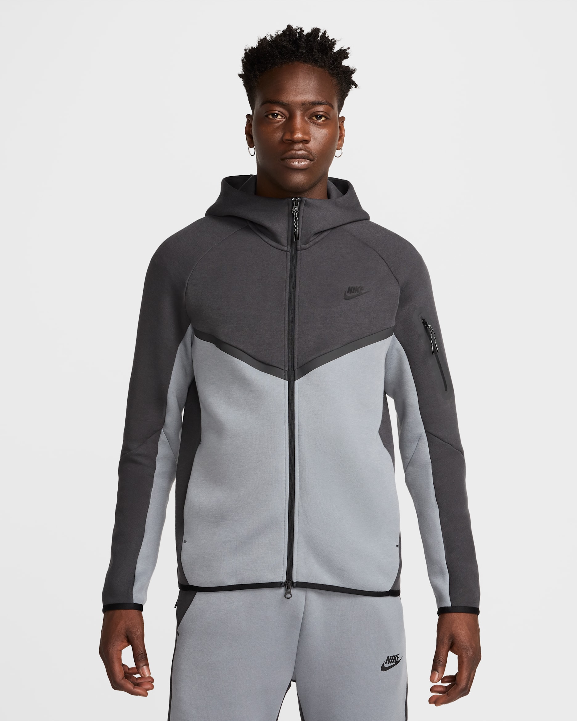 NIKE スタジャン ダークグレー Nike Tech Men's Fleece Windrunner Full-Zip Jacket. Nike.com